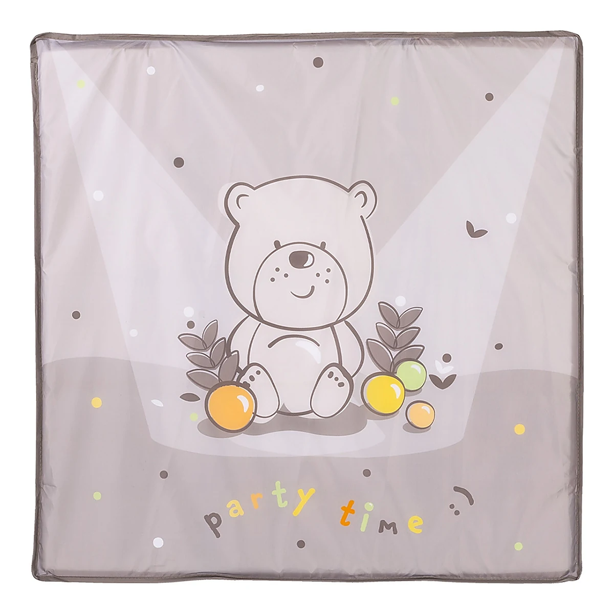 Tarc de joaca pliabil Chipolino Pop Up Bear, 100x100x77 cm, Beige [3]