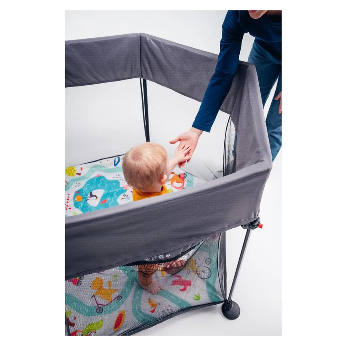 Tarc de joaca Roel, Pliere ultra-compacta, Conform cu standardul europeane de securitate EN12227, Multicolor [29]