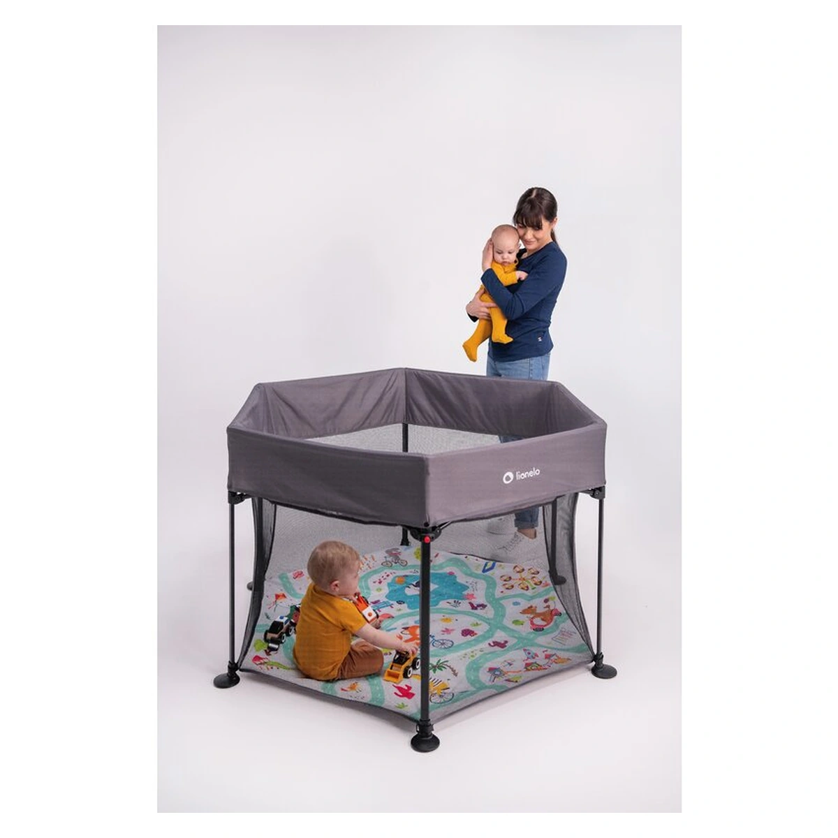 Tarc de joaca Roel, Pliere ultra-compacta, Conform cu standardul europeane de securitate EN12227, Multicolor [21]