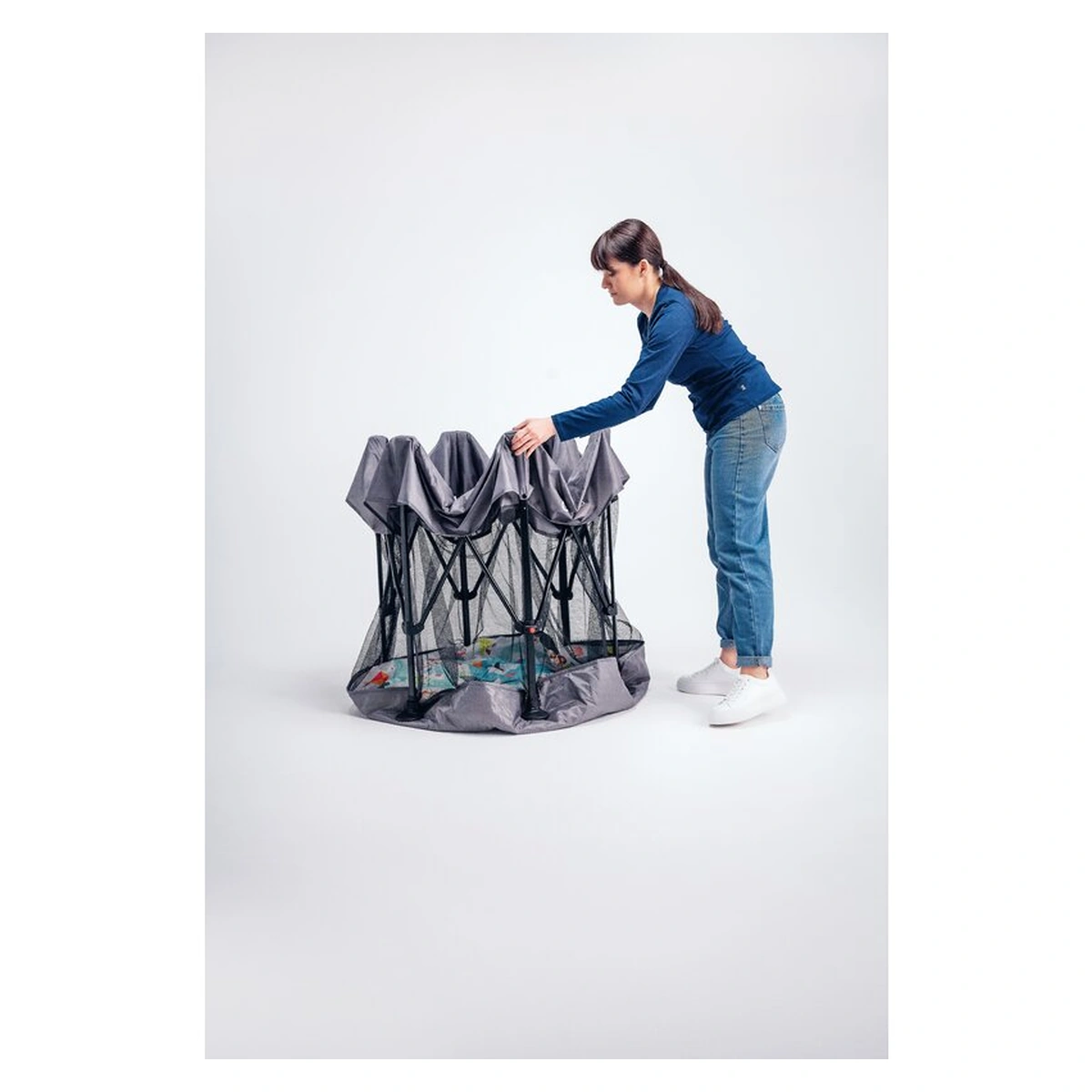 Tarc de joaca Roel, Pliere ultra-compacta, Conform cu standardul europeane de securitate EN12227, Multicolor [25]