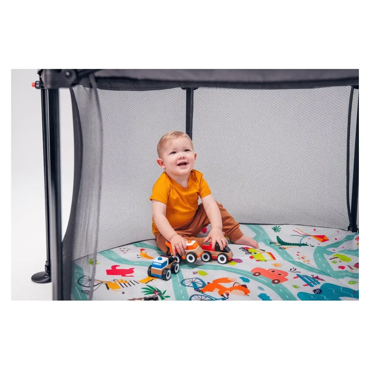 Tarc de joaca Roel, Pliere ultra-compacta, Conform cu standardul europeane de securitate EN12227, Multicolor [22]