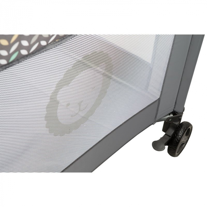 Lionelo - Tarc de joaca Lene, Cu roti, Cu intrare laterala cu fermoar, 100 x 100 cm, Conform cu standardul europeane de securitate EN12227, Grey Scandi [8]