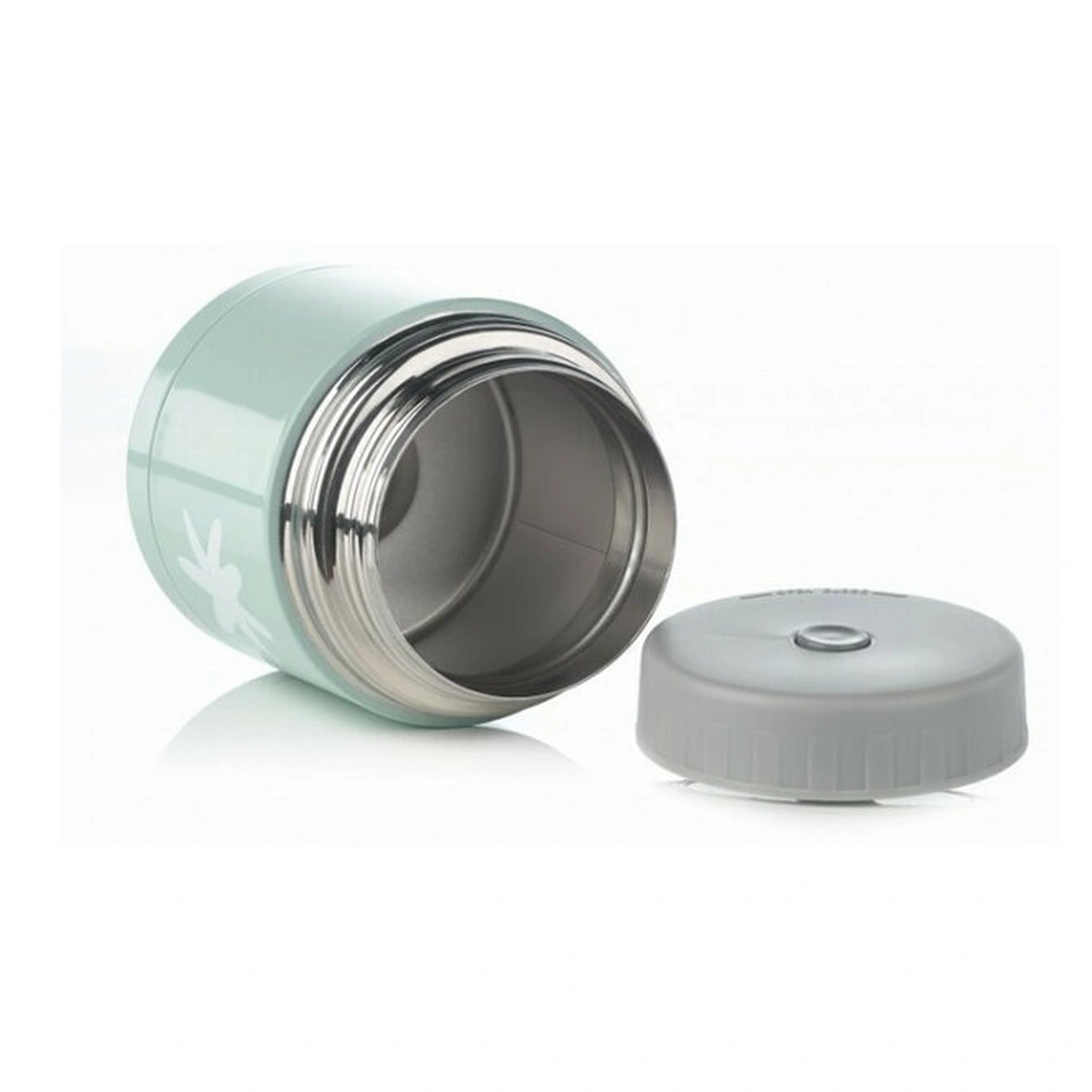 Termos mancare solida bebelusi, Jane, otel inoxidabil, 550 ml, Cu gentuta din izopren, Mint [3]