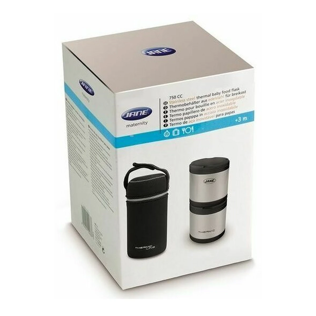 Termos mancare solida, Jane, otel inoxidabil, 2 x 500 ml, Cu gentuta din izopren [3]