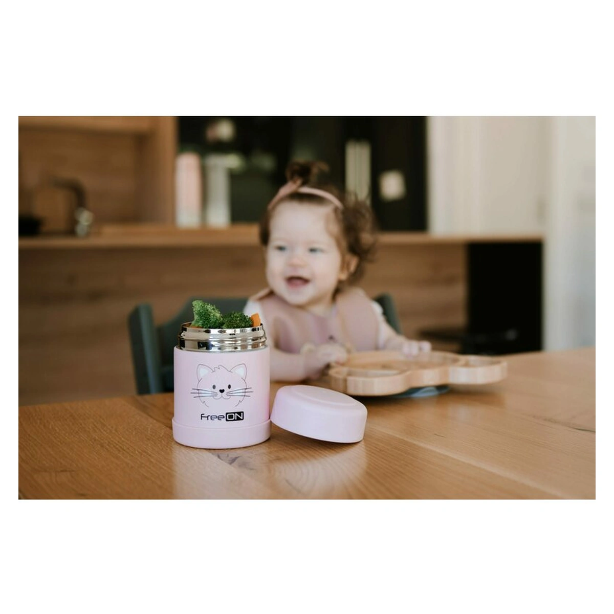 Termos pentru alimente solide Din otel inoxidabil - Beige Bear [3]