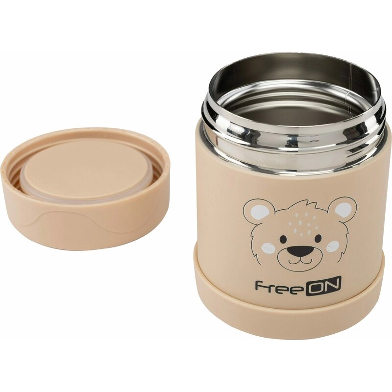 Termos pentru alimente solide Din otel inoxidabil - Beige Bear [1]