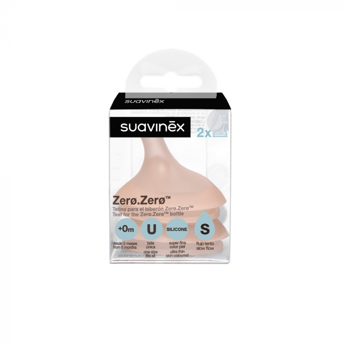 Tetina silicon anticolici, marime S, debit lent, +0 luni, Zero Zero, Suavinex, 2 buc [3]