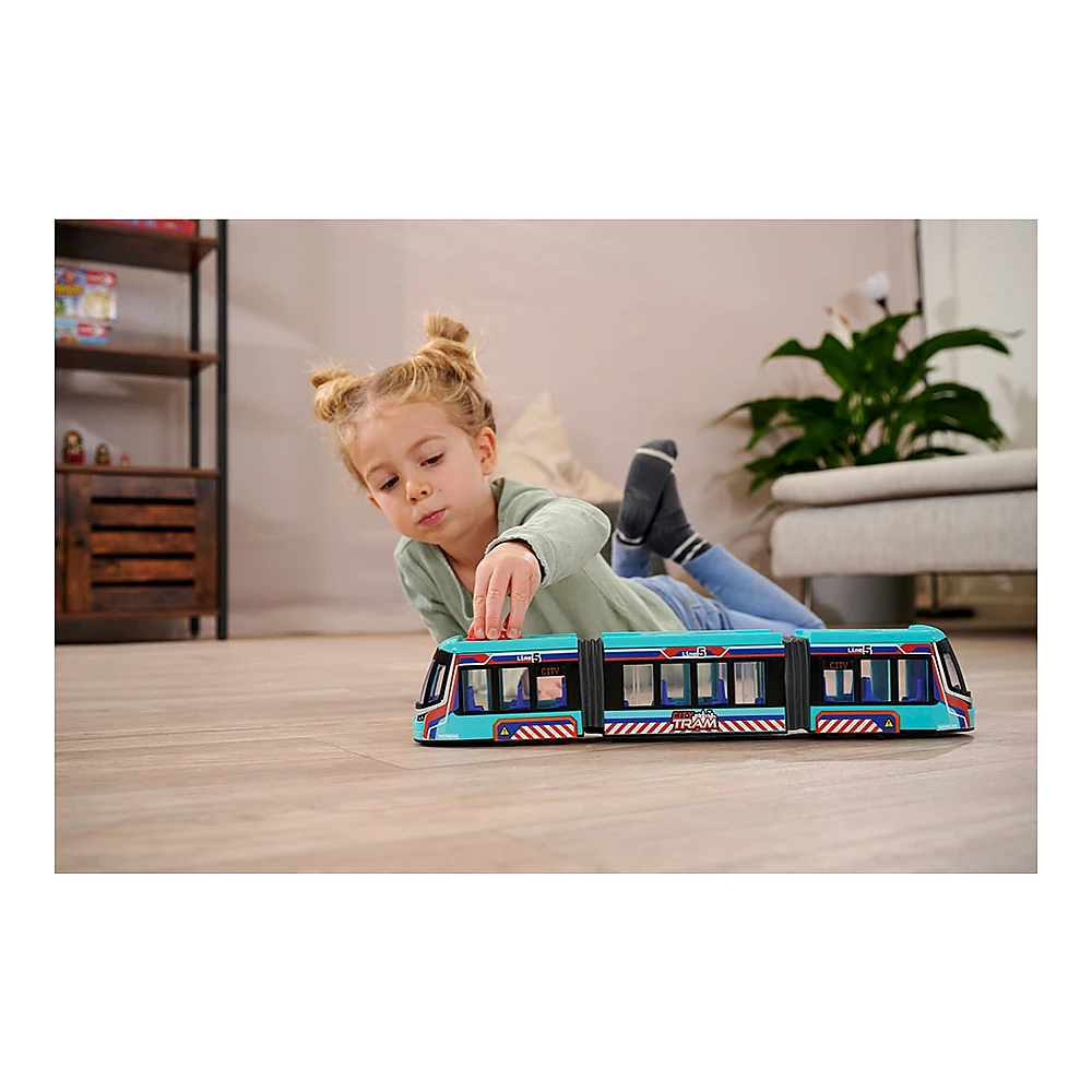 Tramvai Dickie Siemens City Tram 41,5 cm albastru copii [7]