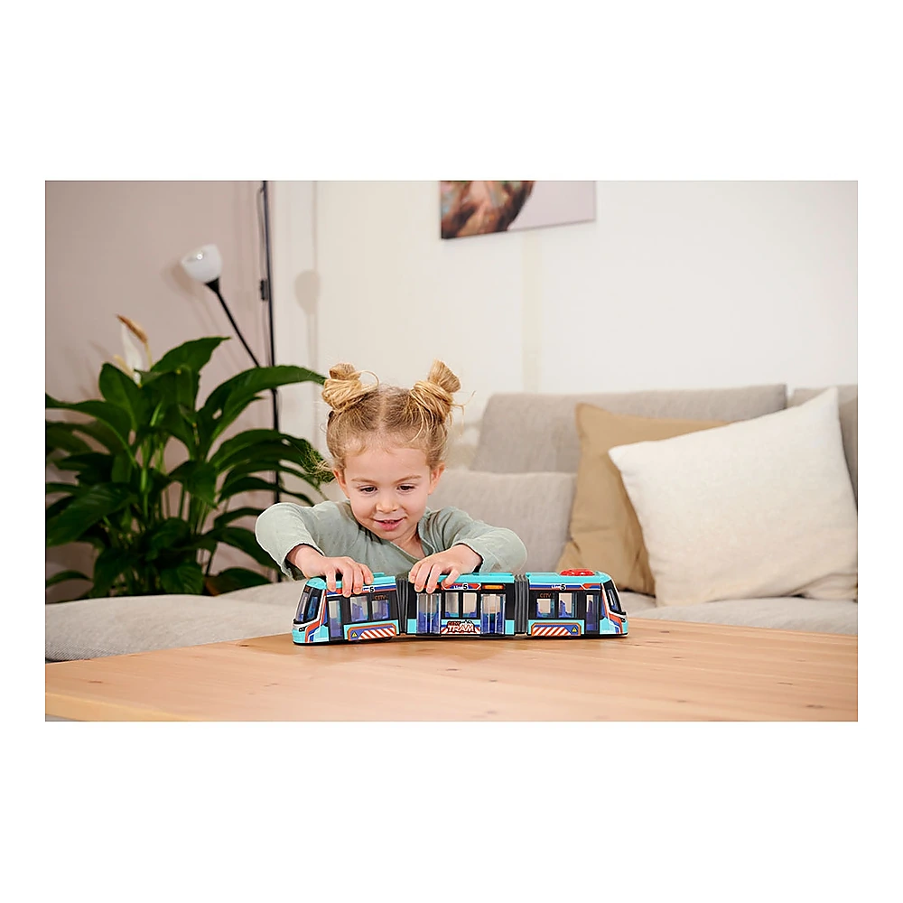 Tramvai Dickie Siemens City Tram 41,5 cm albastru copii [6]