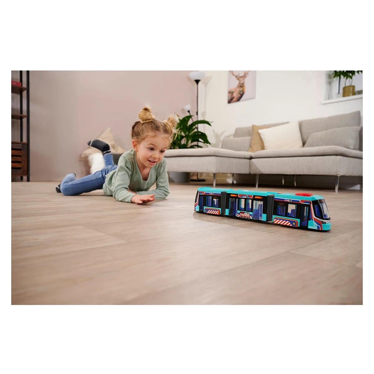 Tramvai Dickie Siemens City Tram 41,5 cm albastru copii [8]