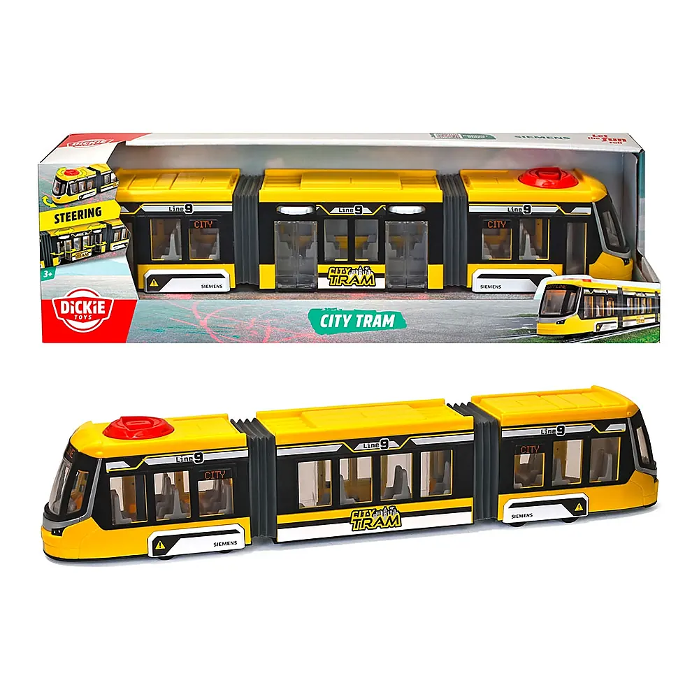Tramvai Dickie Toys Siemens City Tram 41,5 cm galben [2]
