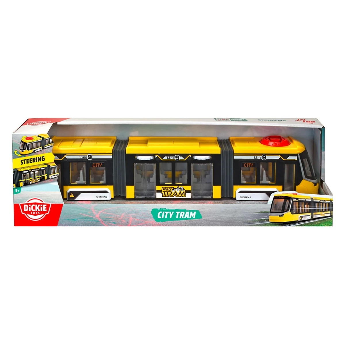 Tramvai Dickie Toys Siemens City Tram 41,5 cm galben [3]