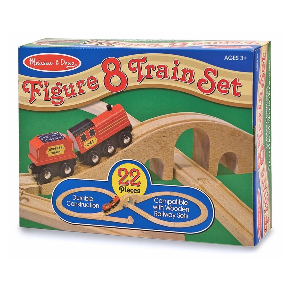 Tren lemn si Circuit 8 Melissa and Doug [2]