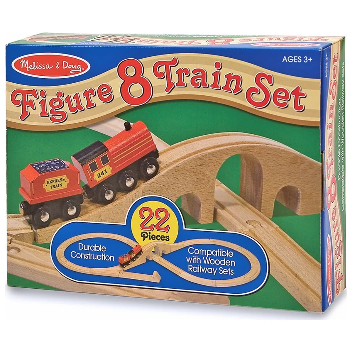Tren lemn si Circuit 8 Melissa and Doug [2]