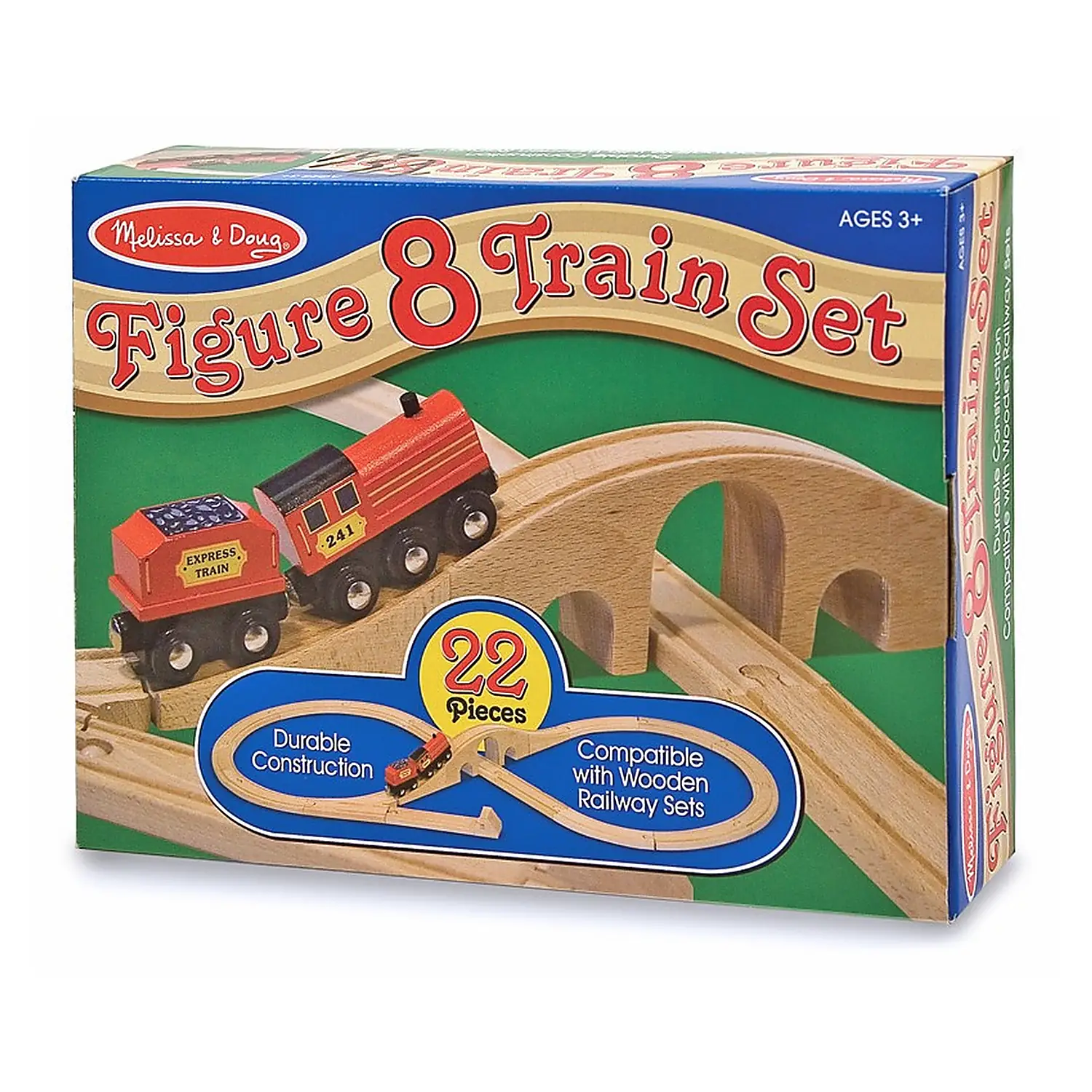 Tren lemn si Circuit 8 Melissa and Doug [1]