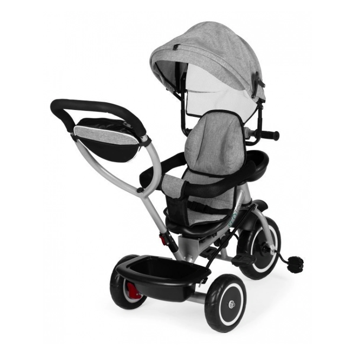 Tricicleta 2 in 1 copii Ecotoys WQL-066-52 Gri, scaun 360° [4]