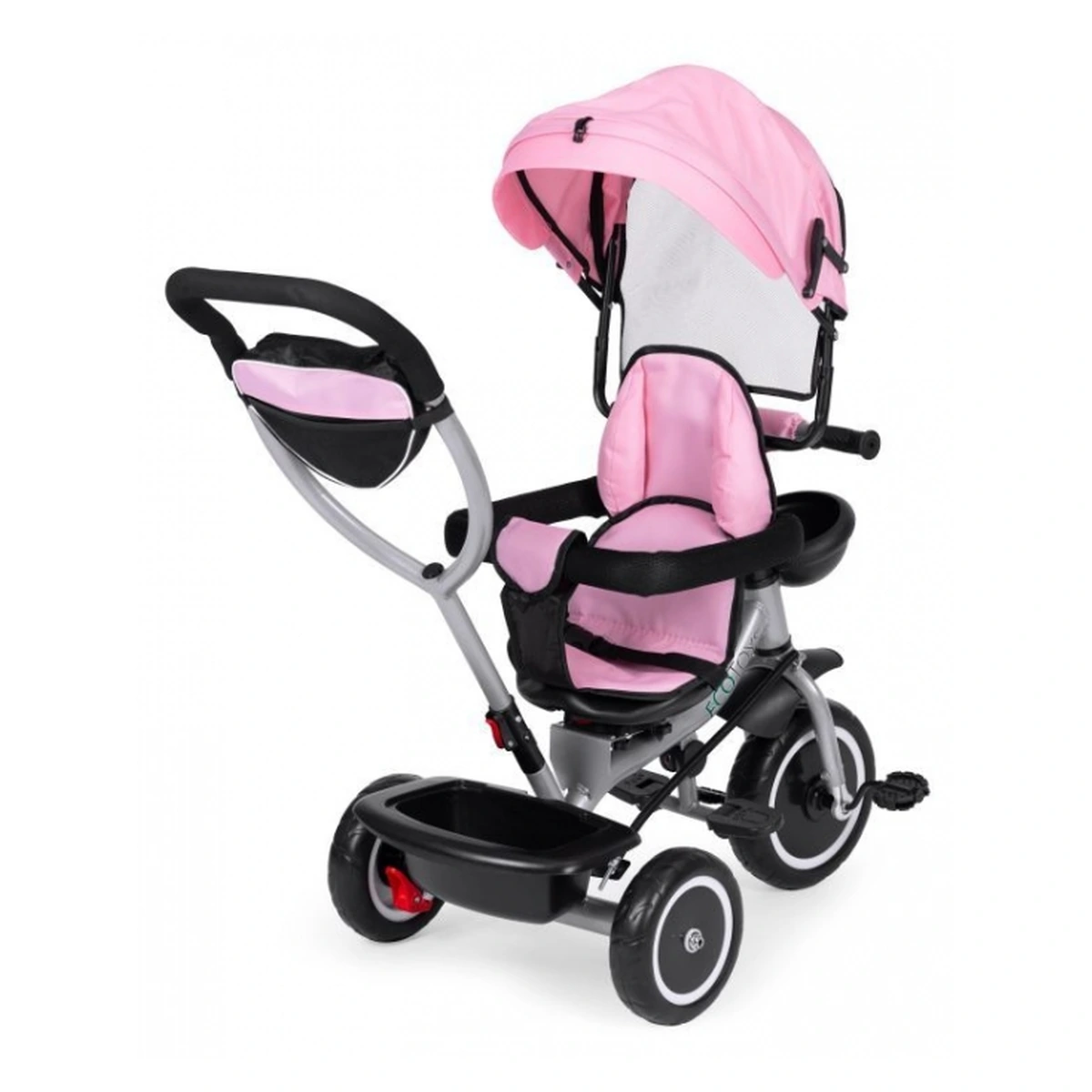 Tricicleta 2 in 1 pentru copii, Ecotoys WQL-066-52 - Roz [4]