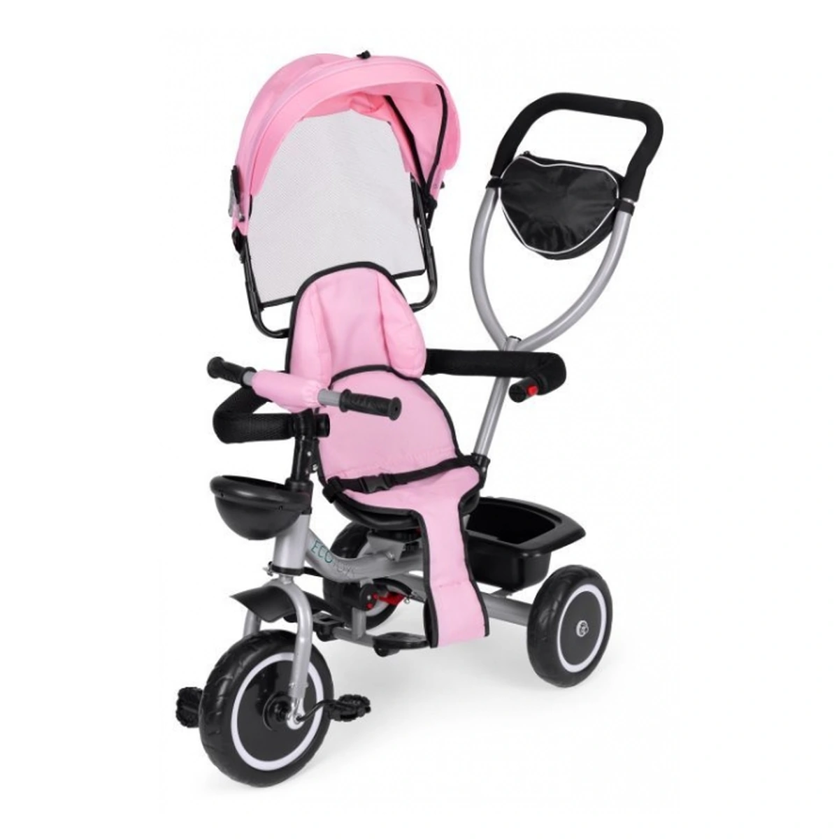 Tricicleta 2 in 1 pentru copii, Ecotoys WQL-066-52 - Roz [7]