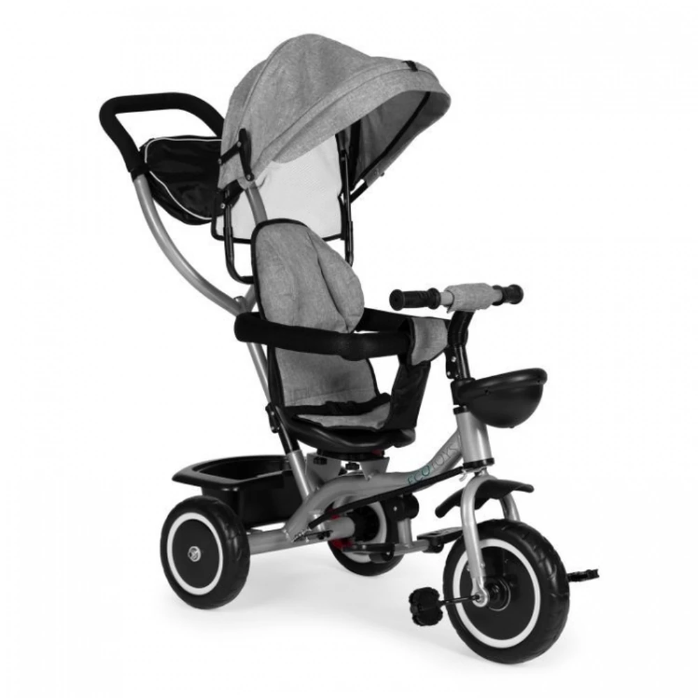 Tricicleta 2 in 1 copii Ecotoys WQL-066-52 Gri, scaun 360° [1]