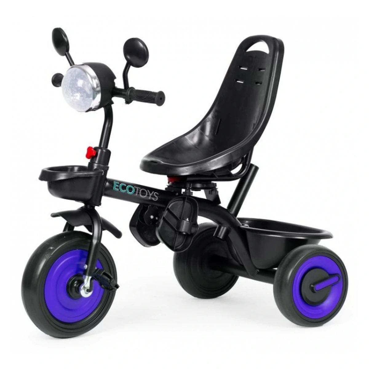 Tricicleta 3 in 1 copii Ecotoys WQL-066-51 – Albastru, scaun rotativ 360°, roti EVA [11]