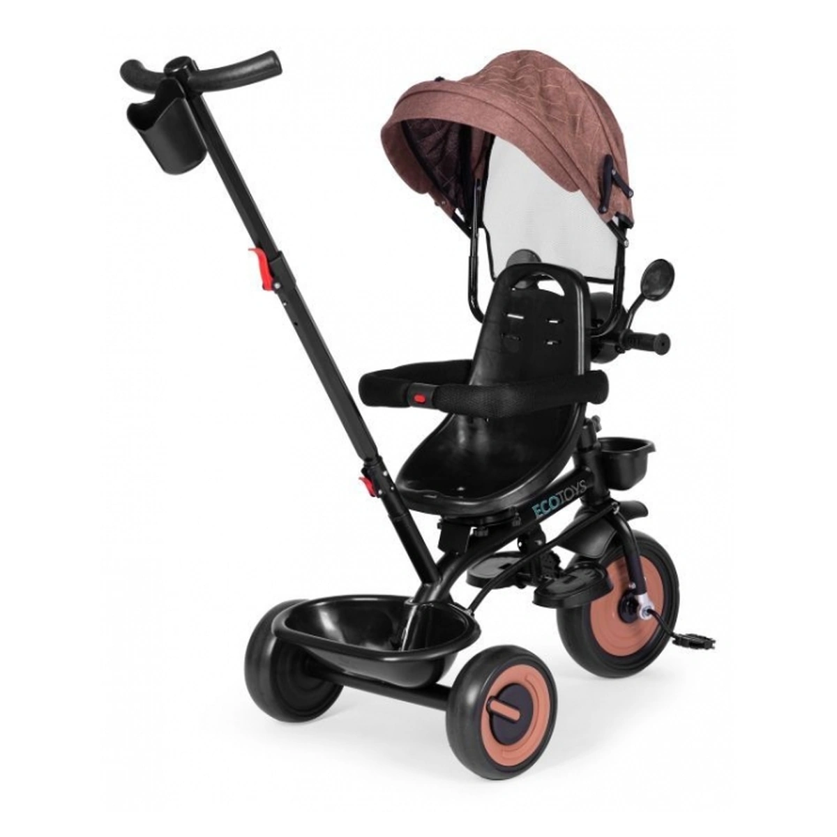 Tricicleta 3 in 1 Ecotoys WQL-066-51 Bej cu scaun 360° [6]