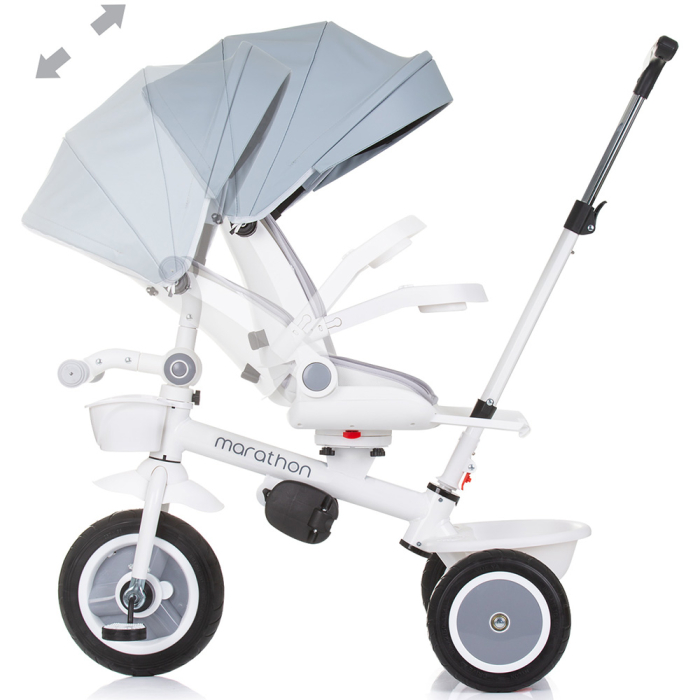 Tricicleta Chipolino Marathon, sezut rotativ, pozitii de inclinare, Ash grey [8]