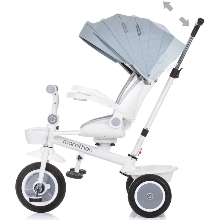 Tricicleta Chipolino Marathon, sezut rotativ, pozitii de inclinare, Ash grey [5]