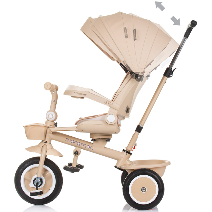 Tricicleta Chipolino Marathon, sezut rotativ, pozitii de inclinare, Macadamia [5]