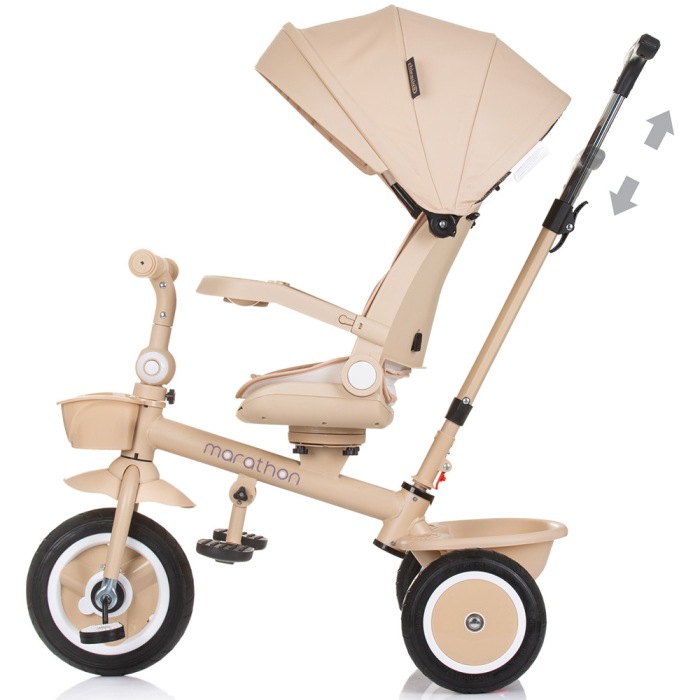 Tricicleta Chipolino Marathon, sezut rotativ, pozitii de inclinare, Macadamia [4]