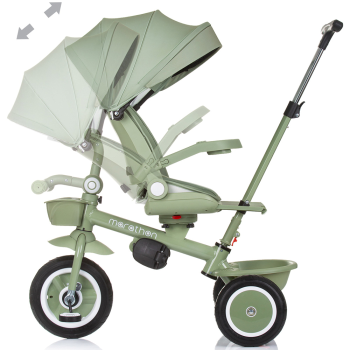 Tricicleta Chipolino Marathon, sezut rotativ, pozitii de inclinare, Pastel green [8]