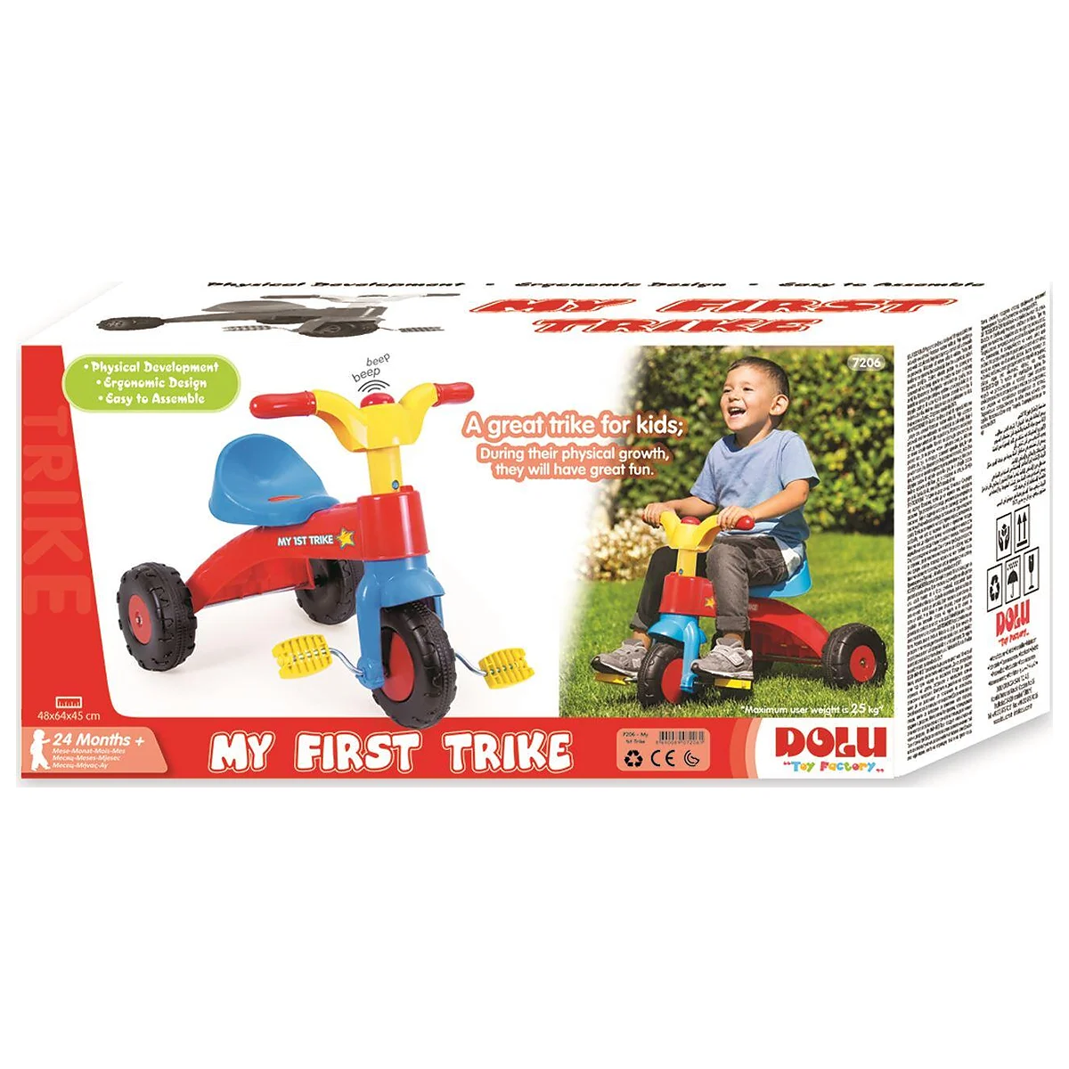 Tricicleta copii - Colorata DOLU 2 ani+ [2]