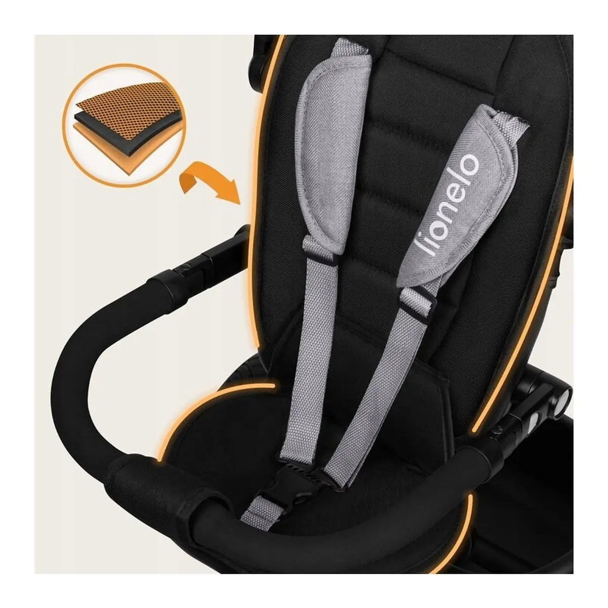 Tricicleta copii, Lionelo, Berry, 2 in 1, Multifunctionala, Scaun reversibil, Gri [30]