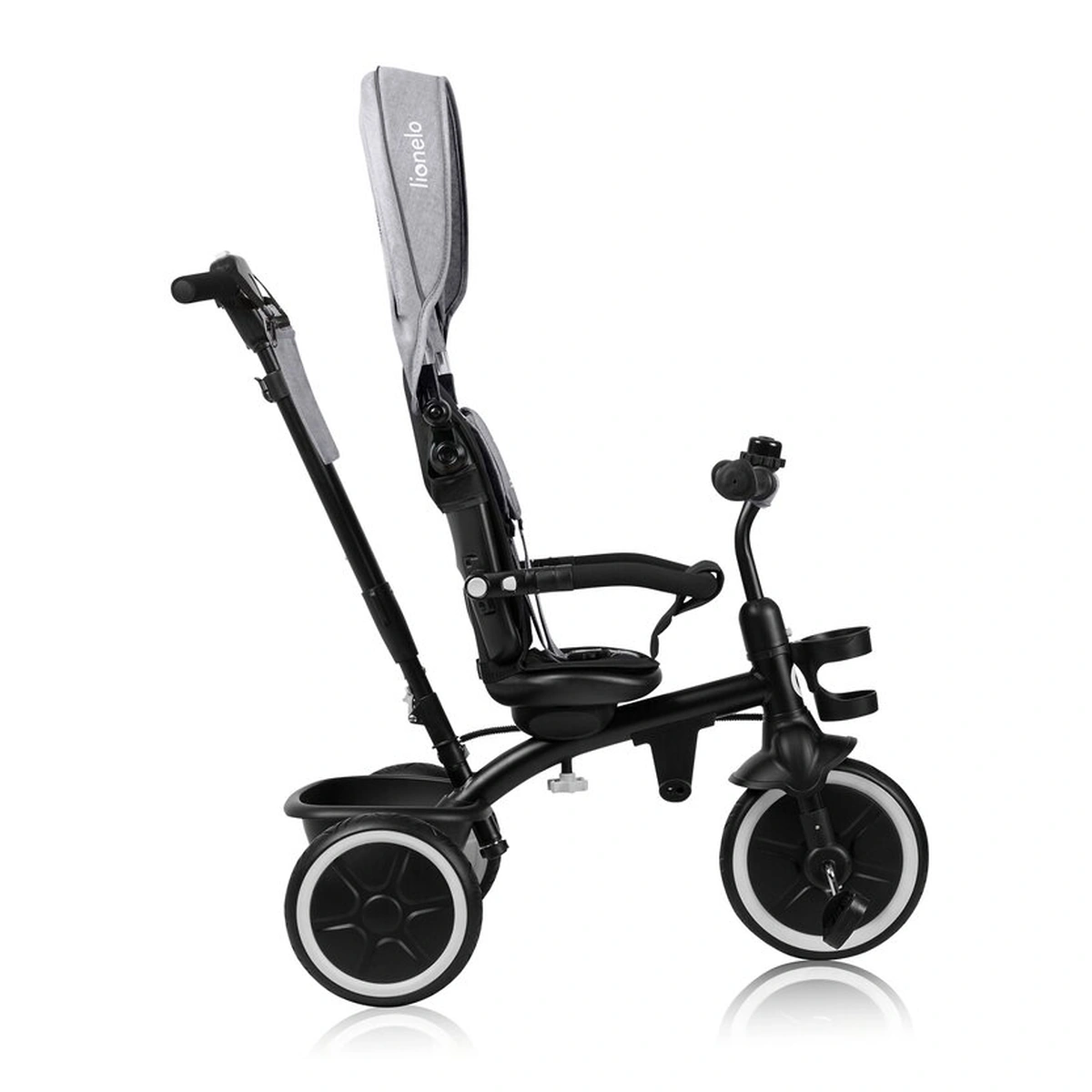 Tricicleta copii, Lionelo, Berry, 2 in 1, Multifunctionala, Scaun reversibil, Gri [19]