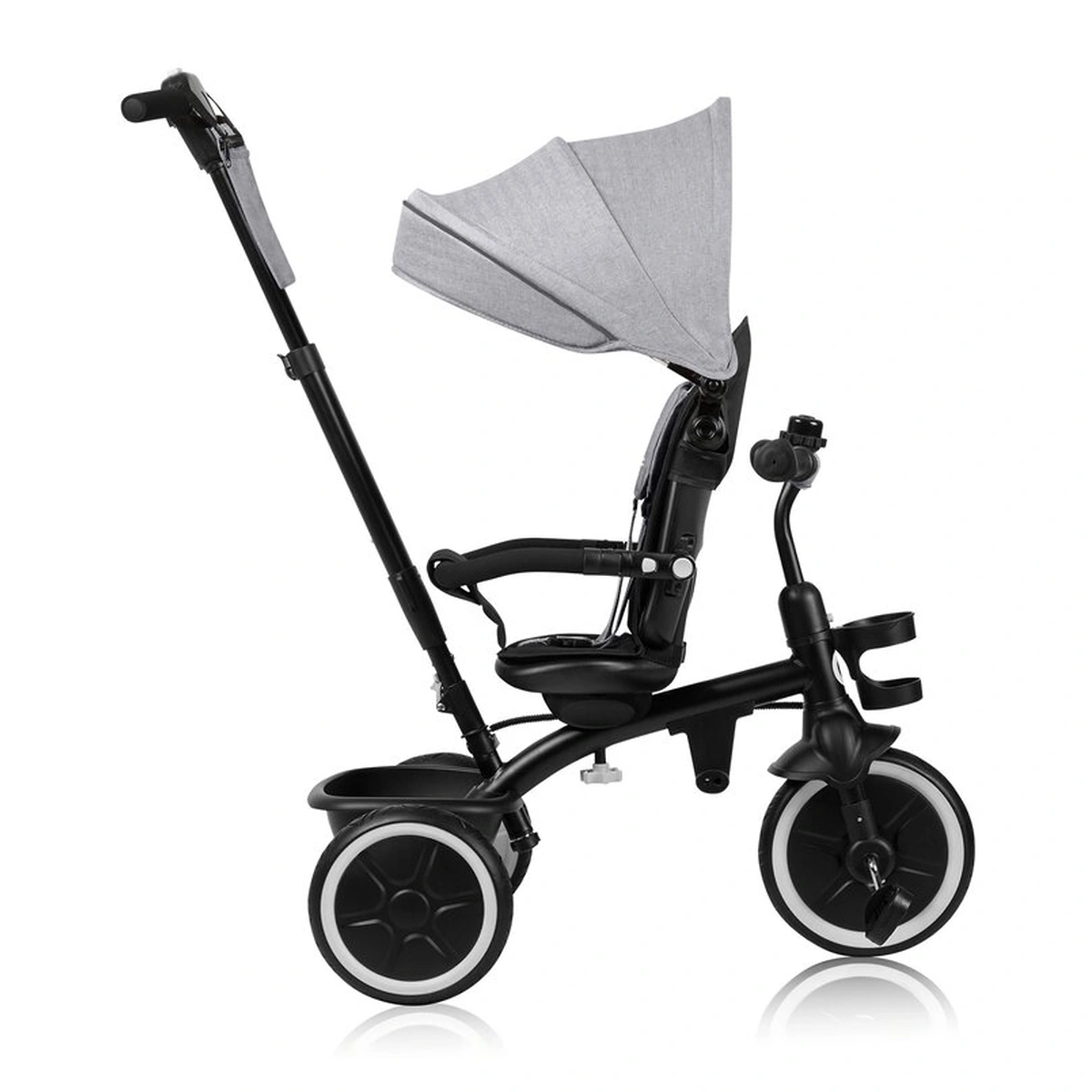 Tricicleta copii, Lionelo, Berry, 2 in 1, Multifunctionala, Scaun reversibil, Gri [16]