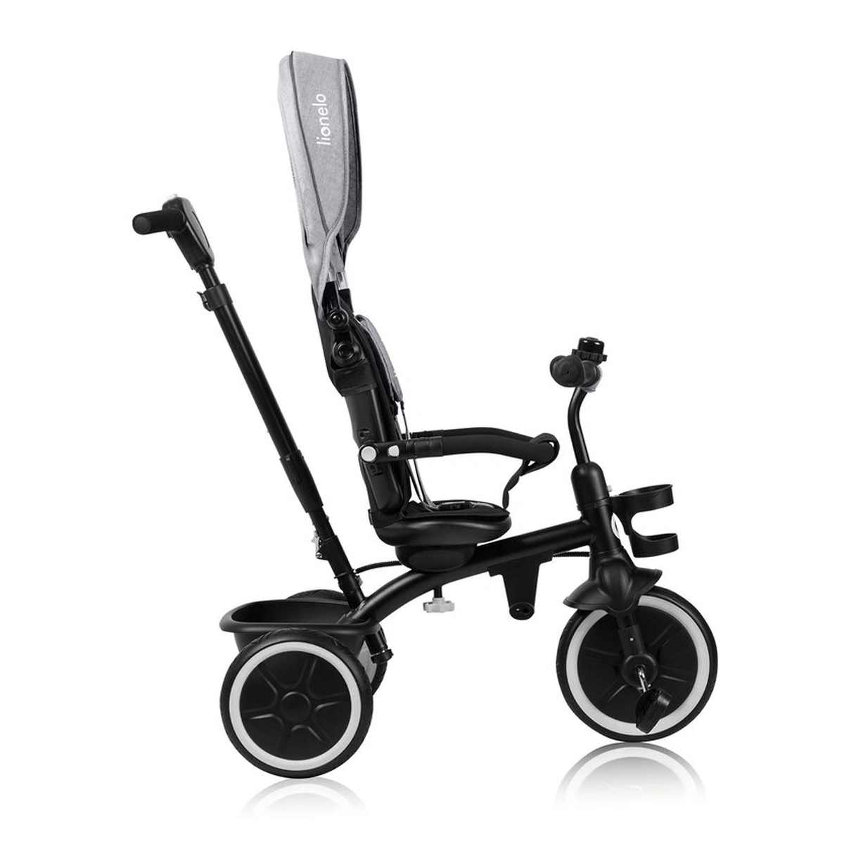 Tricicleta copii, Lionelo, Berry, 2 in 1, Multifunctionala, Scaun reversibil, Gri [18]