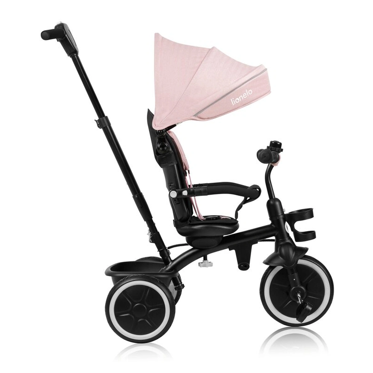 Tricicleta copii, Lionelo, Berry, 2 in 1, Multifunctionala, Scaun reversibil, Rotire 360 grade, Roz [13]