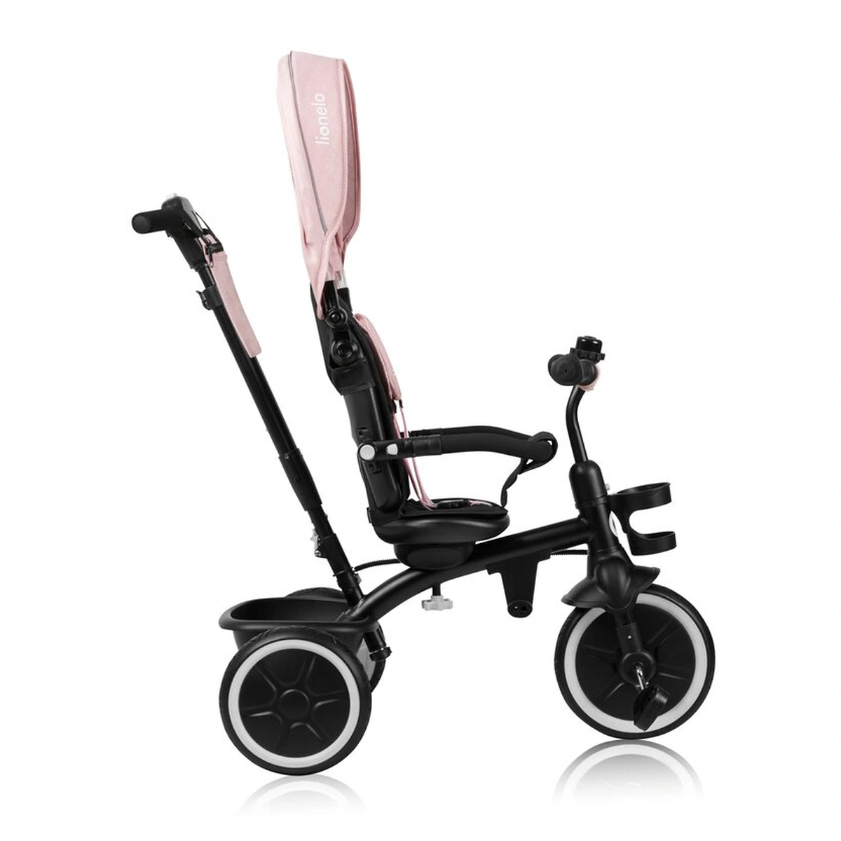 Tricicleta copii, Lionelo, Berry, 2 in 1, Multifunctionala, Scaun reversibil, Rotire 360 grade, Roz [19]
