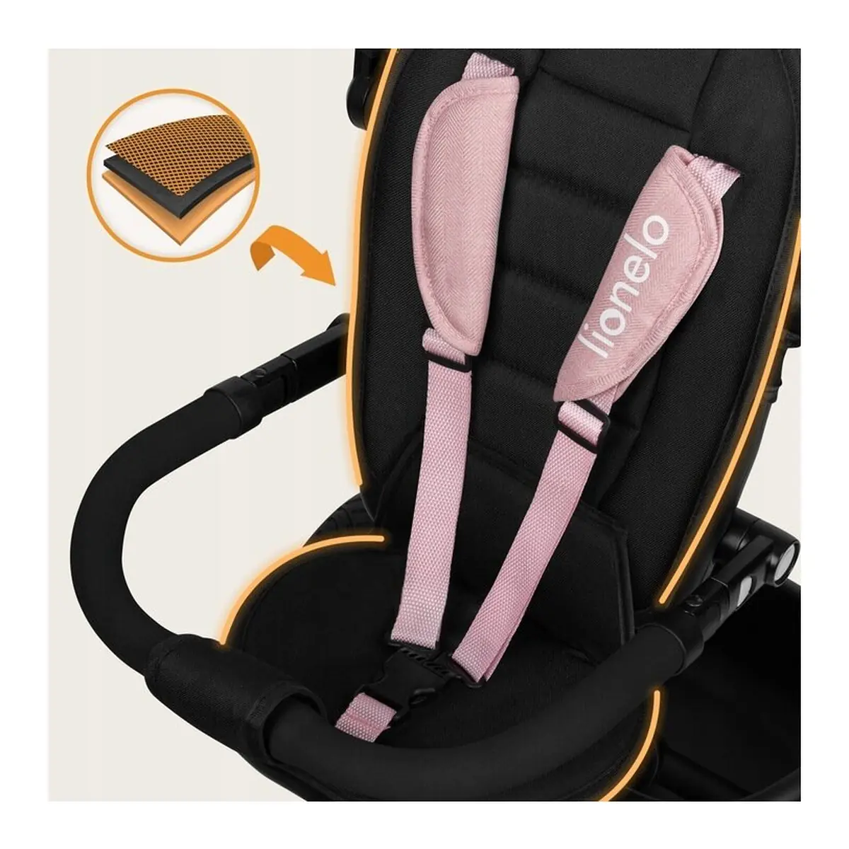 Tricicleta copii, Lionelo, Berry, 2 in 1, Multifunctionala, Scaun reversibil, Rotire 360 grade, Roz [29]