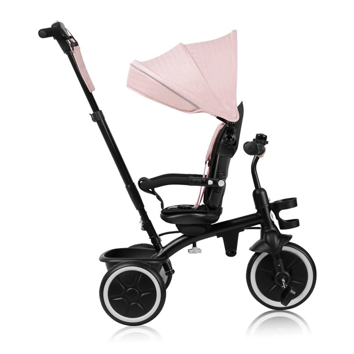 Tricicleta copii, Lionelo, Berry, 2 in 1, Multifunctionala, Scaun reversibil, Rotire 360 grade, Roz [16]