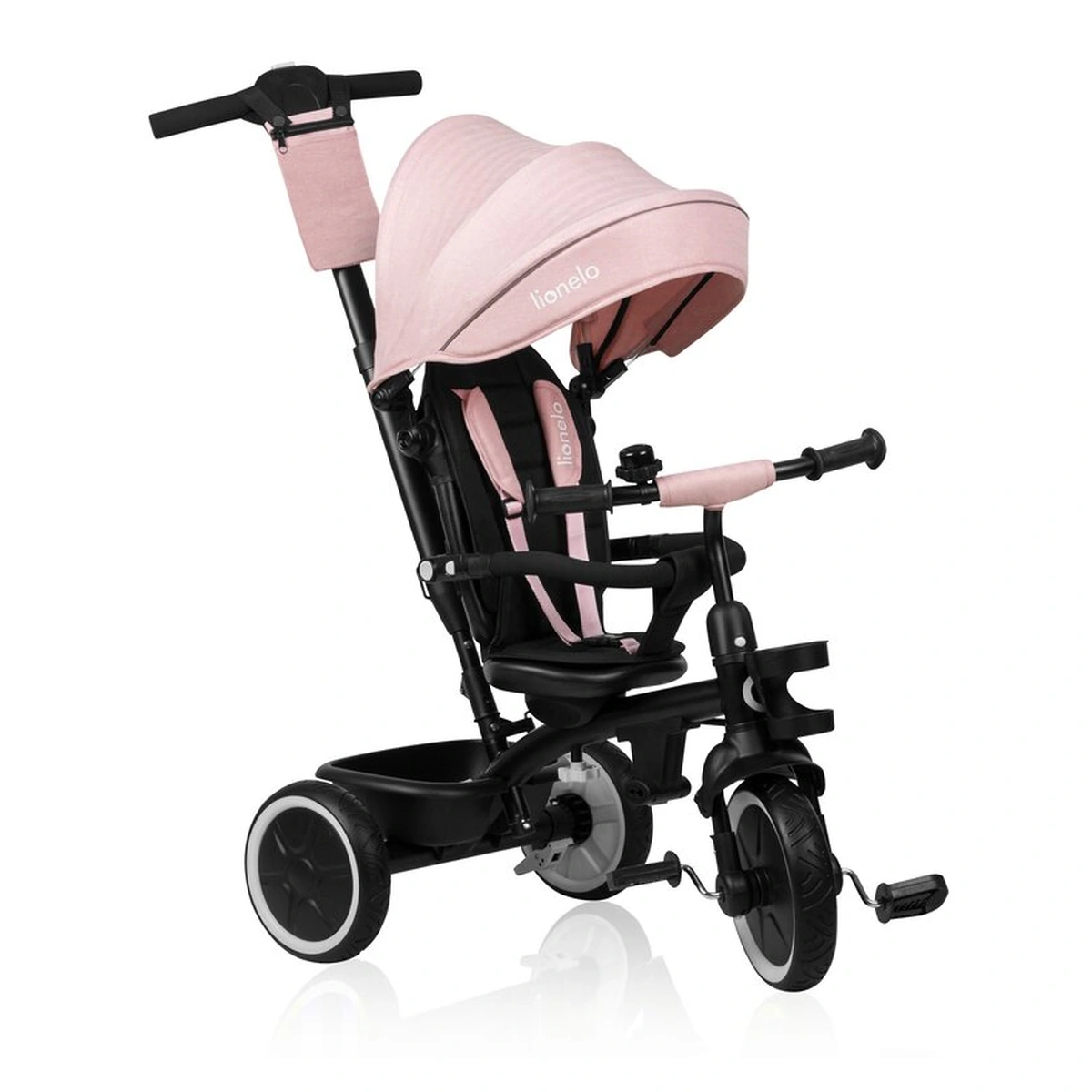 Tricicleta copii, Lionelo, Berry, 2 in 1, Multifunctionala, Scaun reversibil, Rotire 360 grade, Roz [5]