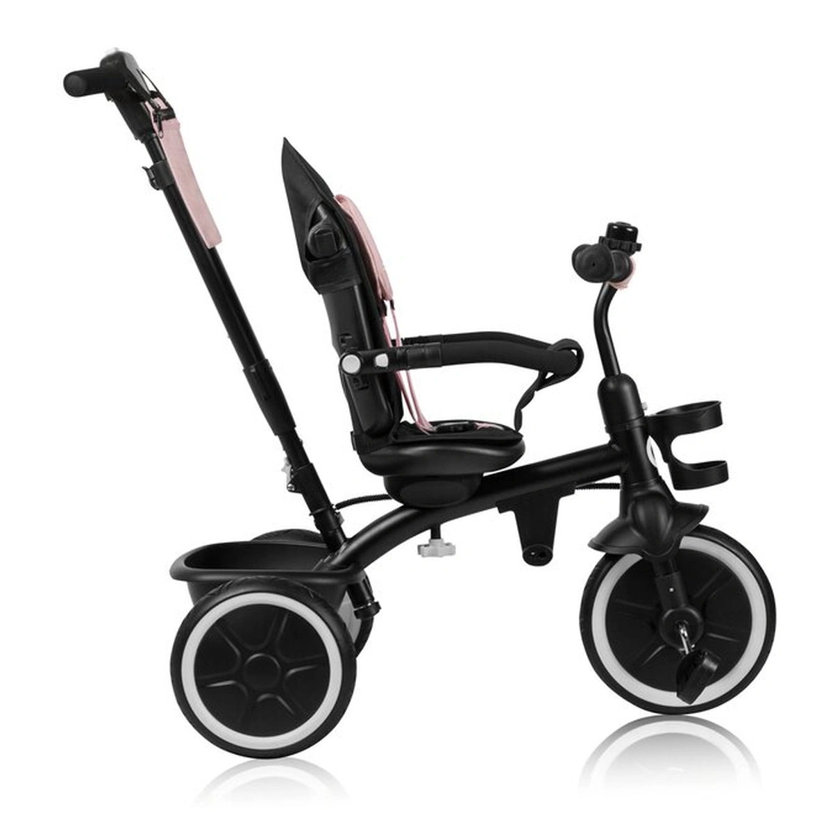 Tricicleta copii, Lionelo, Berry, 2 in 1, Multifunctionala, Scaun reversibil, Rotire 360 grade, Roz [20]