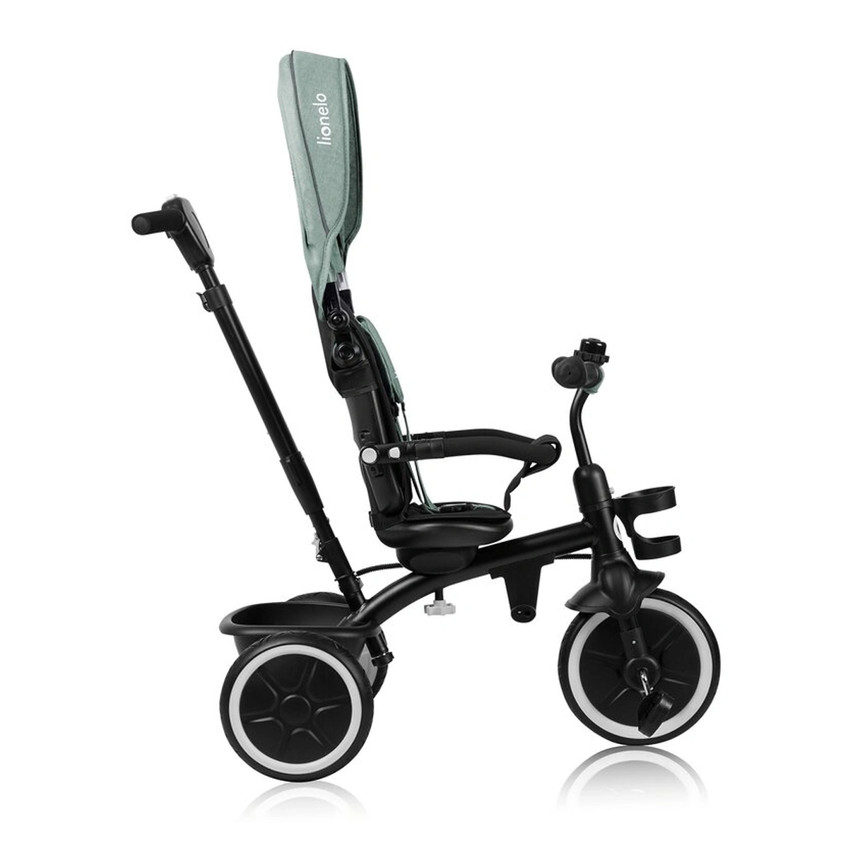 Tricicleta copii, Lionelo, Berry, 2 in 1, Multifunctionala, Scaun reversibil, Rotire 360 grade, Verde [18]