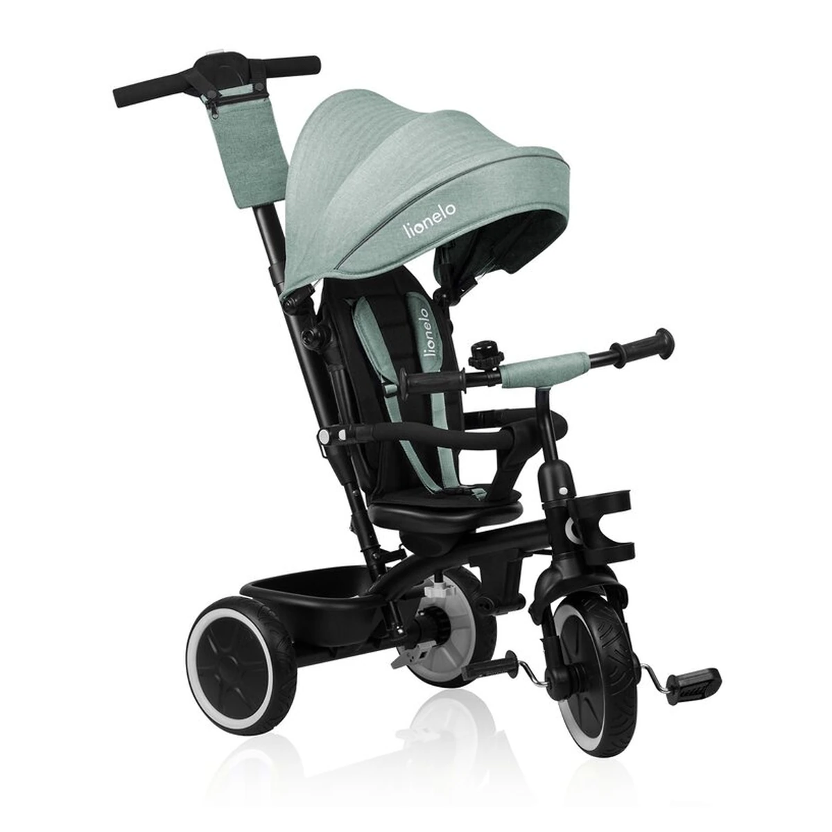 Tricicleta copii, Lionelo, Berry, 2 in 1, Multifunctionala, Scaun reversibil, Rotire 360 grade, Verde [5]
