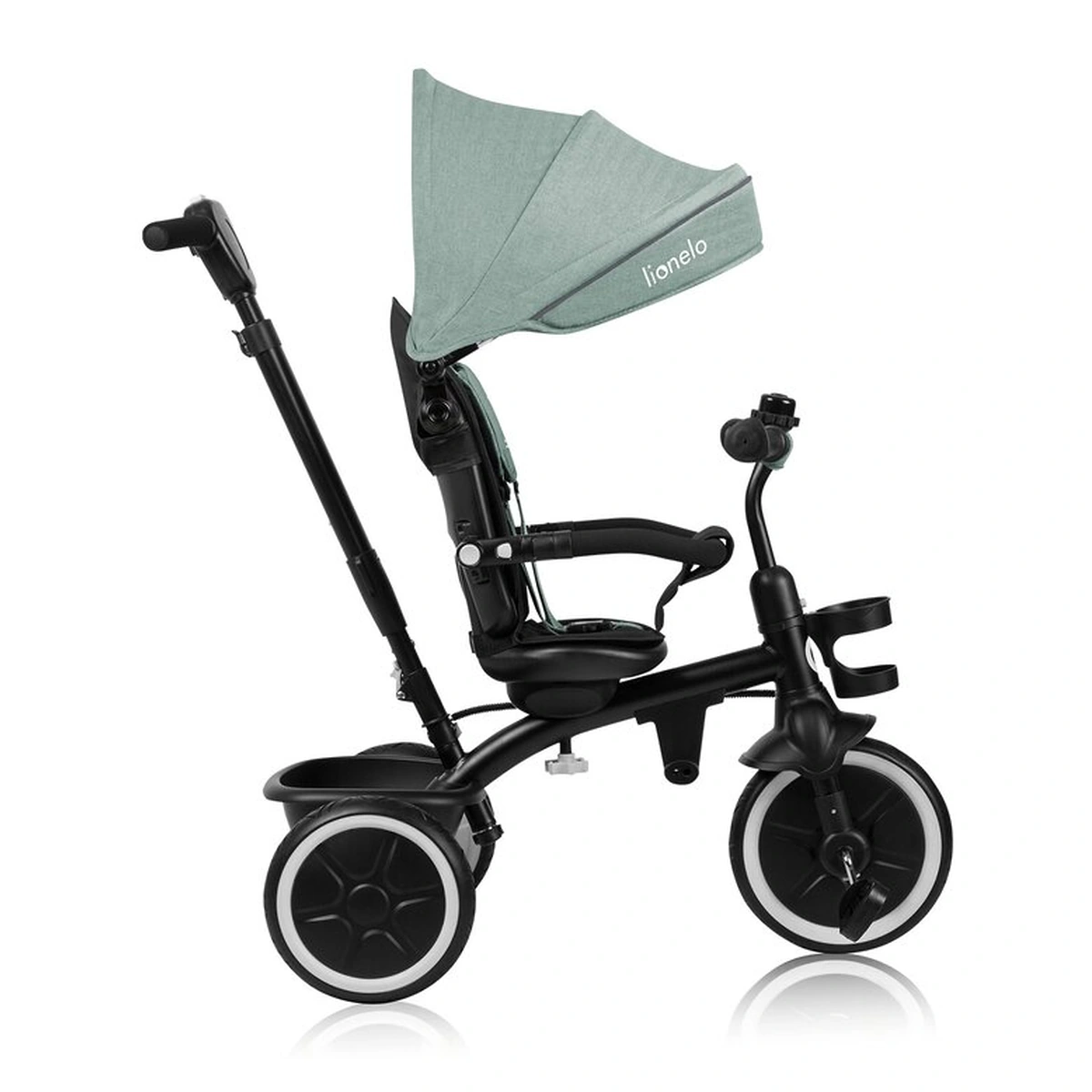 Tricicleta copii, Lionelo, Berry, 2 in 1, Multifunctionala, Scaun reversibil, Rotire 360 grade, Verde [15]