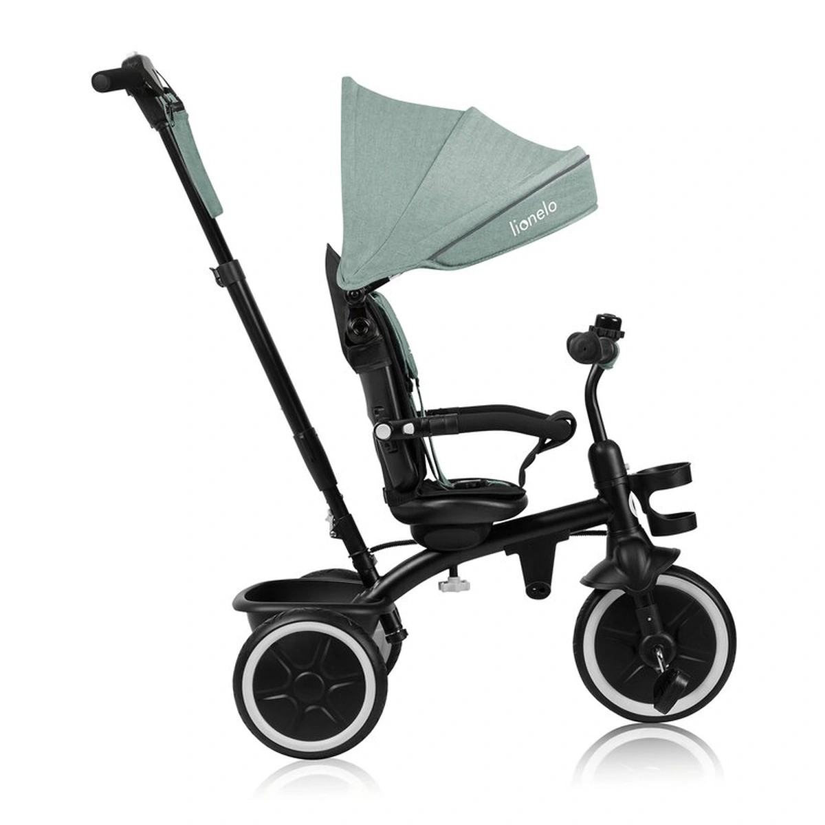 Tricicleta copii, Lionelo, Berry, 2 in 1, Multifunctionala, Scaun reversibil, Rotire 360 grade, Verde [12]