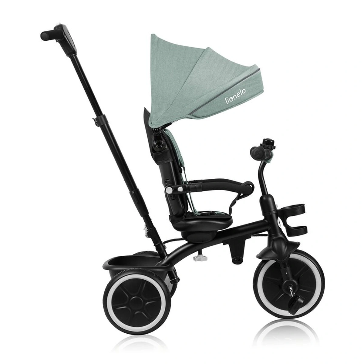 Tricicleta copii, Lionelo, Berry, 2 in 1, Multifunctionala, Scaun reversibil, Rotire 360 grade, Verde [13]