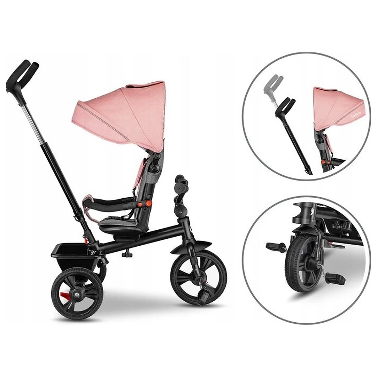 Tricicleta copii, Lionelo, Haari, Ultrapliabila, Multifunctionala, Suport picioare, Control al directiei, Scaun [12]