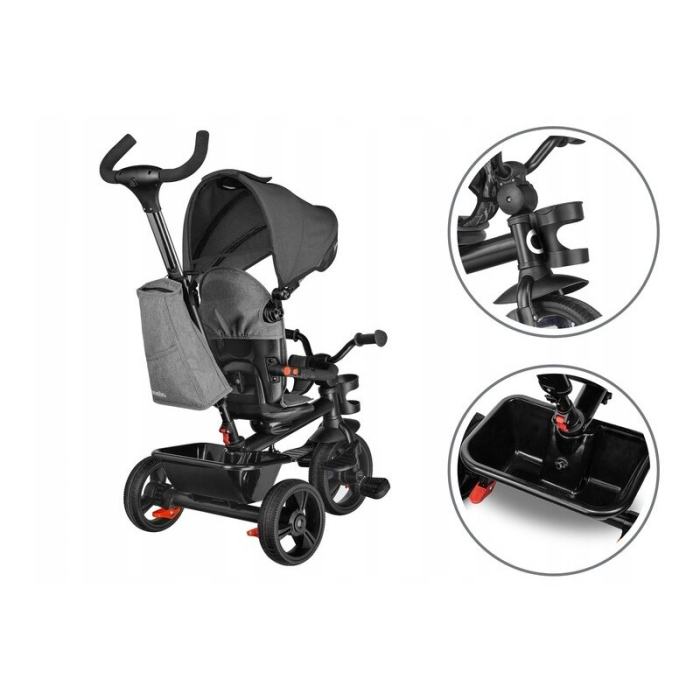 Tricicleta copii, Lionelo, Haari, Ultrapliabila, Multifunctionala, Suport picioare, Control al directiei, Scaun [29]