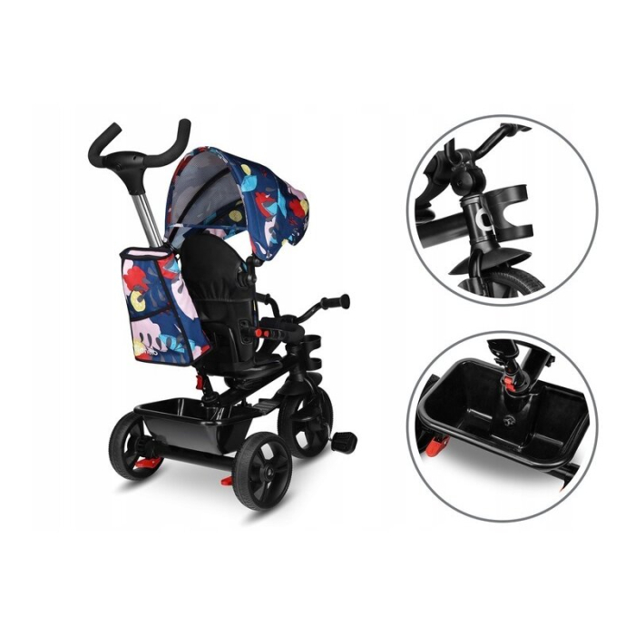 Tricicleta copii, Lionelo, Haari, Ultrapliabila, Multifunctionala, Suport picioare, Control al directiei, Scaun [13]