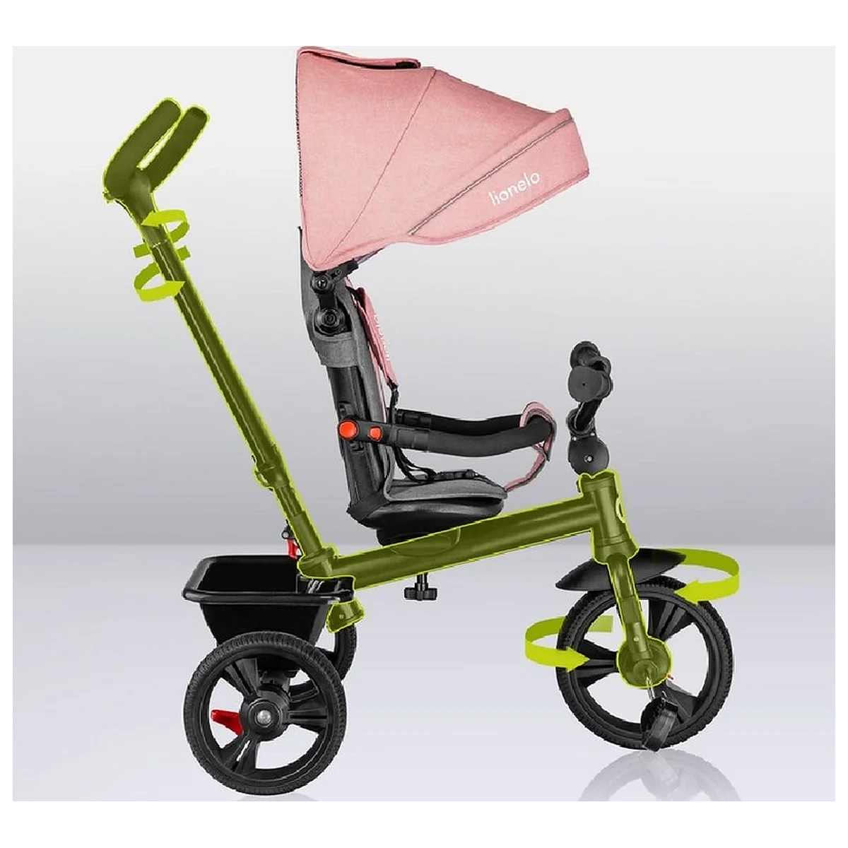 Tricicleta copii, Lionelo, Haari, Ultrapliabila, Multifunctionala, Suport picioare, Control al directiei, Scaun [30]